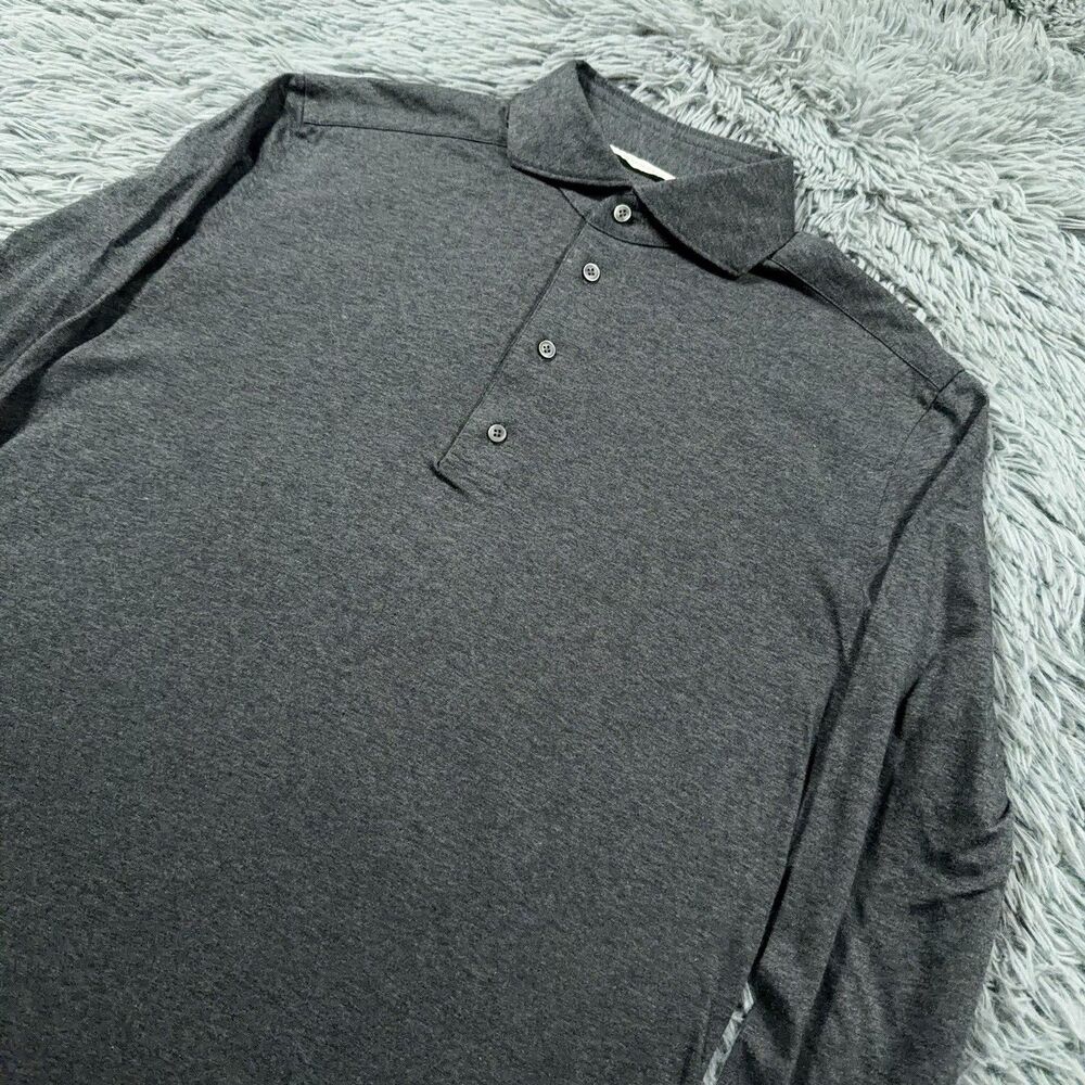 Suitsupply Shirt 39/40 15 1/2 15 3/4 Gray Polo Egyptian Cotton Extra Slim Mens